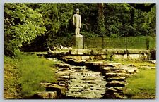 Vintage Postcard USA Jack Daniels Statue and Spring Lynchburg Tennessee picture