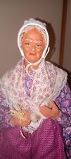Vintage French La Santonnerie Doll Terracotta Woman Figurine picture