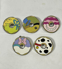 2014 Disney Trading Pins ~ Character Donut Mystery Pins ~ Set of 5 ~ Excellent picture