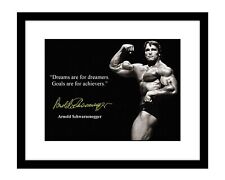 Arnold Schwarzenegger 8x10 Signed photo print Goals Achievers Quote motivational picture