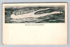 Lake Keuka NY-New York, Birds Eye View Lake Keuka, Antique Vintage Postcard picture