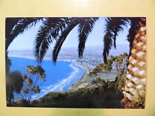 Palos Verdes Hills California vintage postcard aerial Hermosa & Redondo Beaches picture