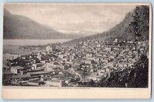 Juneau Alaska AK Postcard Bird's Eye View Of Residence Section And Mts. c1910s picture
