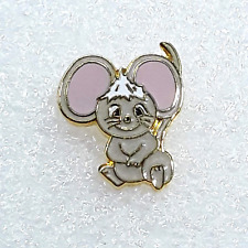 C. Sanders Mouse Gray Pink Enamel Lapel Pin picture