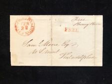 CITY OF WASHINGTON 1832 STAMPLESS COVER FREE FRANK HENRY HORN picture