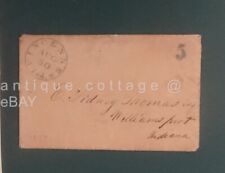 1847 antique HANDWRITTEN LETTER STAMPLESS COVER willilamsport in E SIDNEY THOMAS picture