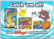 Pokemon Kellogg's Cereal Pop Parts Eggo Nintendo Ad Promo Postcard 2000 NOS Z16 picture
