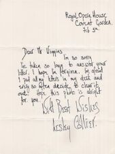 Lesley Collier- Signed Handwritten Letter (English Ballerina) picture