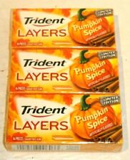 3 PACKS Trident Layers Gum Limited PUMPKIN SPICE (Collection) BB: 2016 AS-IS picture