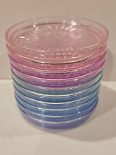 Vintage Tupperware Coasters Set of 10 Acrylic Watercolor Pastel. Excellent Cond. picture