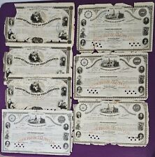 Group of Seven (7) Original Antique Philadelphia Loan Certificates 1860s-70s picture