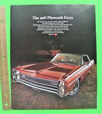1968 PLYMOUTH FURY HUGE PRESTIGE 32-pg BROCHURE - CONVERTIBLES Wagons SPORT FURY picture