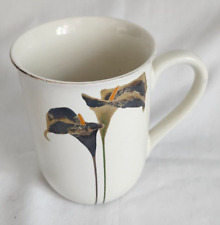 Vintage Japanese Golden Calla Lily Mug with gold Trim picture