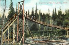 c1910 Postcard: Buckley WA Suspension Bridge (Footbridge) Pierce County Unposted picture