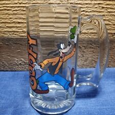 Vintage Walt Disney Clear Glass Goofy Mug Stein - Howdy picture