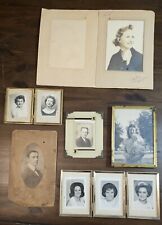 Antique Vintage Brass Photo Picture Frames Lot of 6 With Pics Aesthetic Old picture