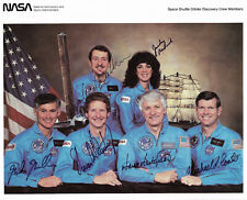STS-41-D Genuine Signed by 5 of the crew + 1 autopen COA Steve Zarelli W418 picture