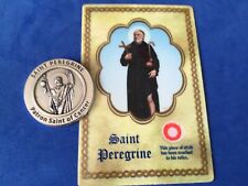 St PEREGRINE Patron Saint of Cancer Pocket Token Protection Healing Relic Card picture