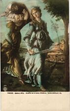 Vintage POSTCARD*JUDITH WITH THE HEAD OF HOLOFERNEZ*Return of Judith *BOTTICELLI picture
