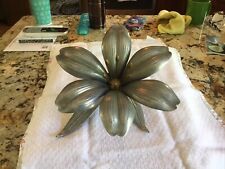 Mid Century Modern Metal Lily  Petal Ashtray picture