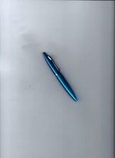 Vintage Satin Capri #GC-S3 Anodized Blue & Chrome Trim Ball Point Pen-New-4