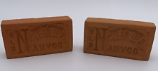 Souvenir Old Nauvoo Book of Mormon Handmade Brick, Set of 2, Great as Bookends picture