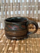 Vintage Glazed Stoneware Handmade Expresso Cup picture
