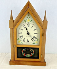 Vintage Seth Thomas Wood Steeple Electric Mantle Clock E512-000 picture