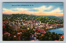 Morgantown WV- West Virginia, Aerial Of Town Area, Antique, Vintage Postcard picture