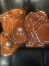 Lot Of 10 Crown Royal Snowflake 9” burnt orange, Salted Caramel Bags Excellent picture