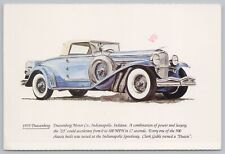 Transportation~Auto~1935 Duesenberg~Adv On Back For Shell~Continental Postcard picture