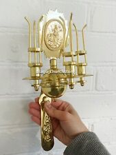 Church Orthodox Easter Three Candle Blessing Holder brass 11.81