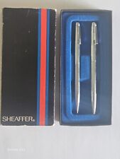 SHAEFFER Pen and Pencil Set-Vintage-Chrome-Made in USA-With BOX-White Dot picture