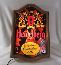 Vintage Sign Heidelberg Beer Lion Logo Lighted Light-Up picture