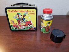 1961 HUCKLEBERRY HOUND/QUICK DRAW McGRAW -Hanna Barbera Lunchbox & Thermos Rare picture