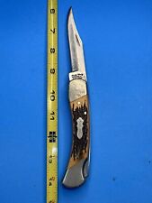 Vintage Schrade+ Uncle Henry Lockblade Knife LB8 Papa Bear Made in USA.  #89A picture