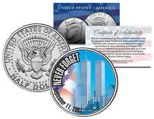 WORLD TRADE CENTER 9/11 Colorized 2001 JFK Half Dollar U.S. First Ever WTC Coin picture