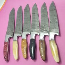 Custom handmade knife king's Damascus Steel Kitchen / Chef knife Lot 6 Pieces picture