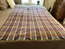 Vintage Scotland 100% Wool Travel Rug Tartan Scottish Throw Blanket Picnic picture