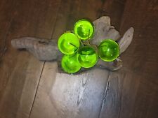 Vintage Lucite Acrylic Grapes on Wood green MCM Mid century Table Decor picture