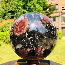 11.15LB Large Natural Garnet Sphere Crystal Firework Stone Ball Reiki Healing picture
