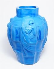Antique Czech Art Deco vase  -Artur Plewa -Rare Blue color picture