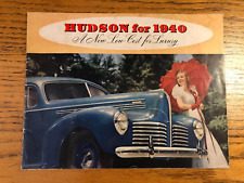 1940 Original Hudson Brochure Folder 8 Super-6 Convertible Coupe Sedan Vintage picture