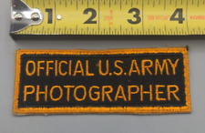 WWII/2 US Army Official Photographer patch orange and black NOS. picture