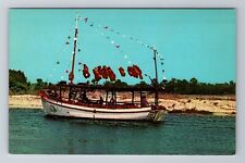 Tarpon Springs FL-Florida, Sponge Boat On Anclote River, Vintage Postcard picture