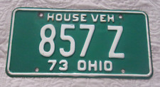 Vintage MINT 1973 OHIO RV License Plate (see description) picture