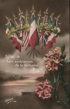 WWII Les Emblemes de la Victoire Gloria Antique Postcard Vintage Post Card picture