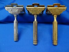 GEM Lot (3) VTG Razor Gold Junior Safety Brooklyn NY New York Made in USA picture