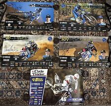 Factory Monster Energy / Star Racing / Cycle Trader Yamaha Signed Posters  picture