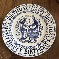 Vintage Norma Sherman 1974 Happy Birthday Plate Crownford China Co England picture